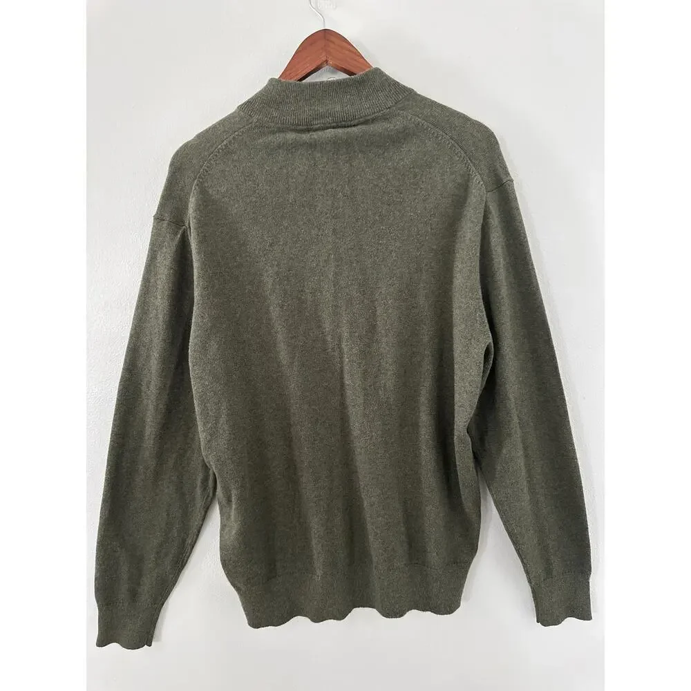 Daniel Cremieux Cashmere Blend Half-Zip Sweater NWT sz Large
